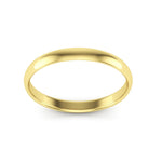 10K Yellow Gold 2.5mm extra light half round comfort fit wedding bands - DELLAFORA