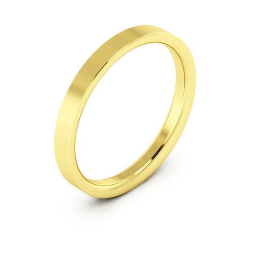 14K Yellow Gold flat comfort fit wedding bands – DELLAFORA