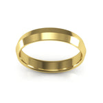14K Yellow Gold 4mm knife edge comfort fit wedding band - DELLAFORA