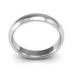 Platinum 4mm half round comfort fit wedding band - DELLAFORA