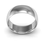 10K White Gold 7mm half round comfort fit wedding band - DELLAFORA