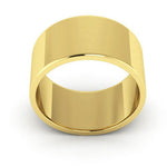 10K Yellow Gold 10mm flat wedding band - DELLAFORA