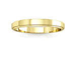 10K Yellow Gold 2.5mm flat edge design wedding band - DELLAFORA
