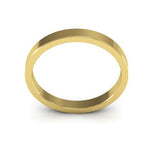 10K Yellow Gold 2.5mm heavy weight flat wedding band - DELLAFORA