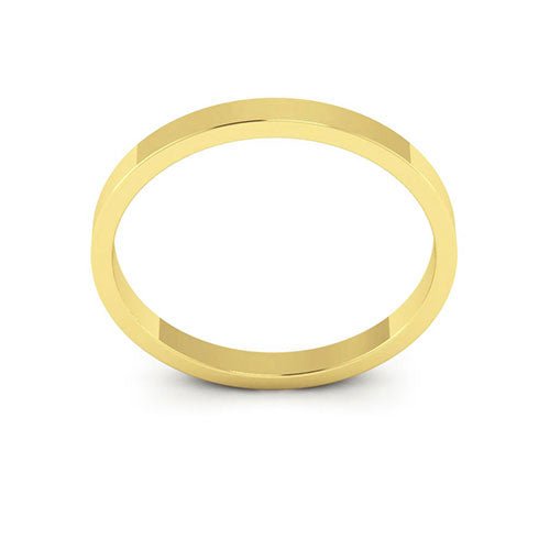 10K Yellow Gold 2mm flat wedding band - DELLAFORA
