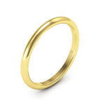10K Yellow Gold 2mm half round comfort fit wedding band - DELLAFORA