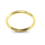 10K Yellow Gold 2mm half round wedding band - DELLAFORA