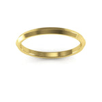 10K Yellow Gold 2mm knife edge comfort fit wedding band - DELLAFORA