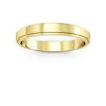 10K Yellow Gold 3mm flat edge design wedding band