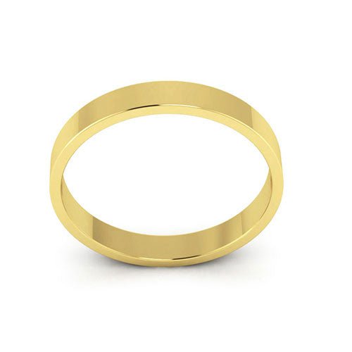 10K Yellow Gold 3mm flat wedding band - DELLAFORA