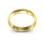 10K Yellow Gold 4mm half round comfort fit wedding band - DELLAFORA