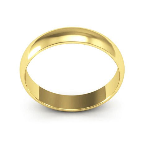 10K Yellow Gold 4mm half round wedding band - DELLAFORA