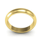 10K Yellow Gold 4mm heavy weight half round wedding band - DELLAFORA