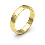 10K Yellow Gold 4mm low dome comfort fit wedding band - DELLAFORA