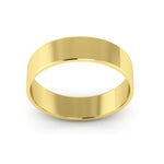 10K Yellow Gold 5mm extra light flat wedding bands - DELLAFORA