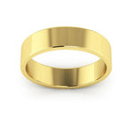 10K Yellow Gold 5mm flat wedding band - DELLAFORA