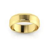 10K Yellow Gold 6mm beveled edge wedding band - DELLAFORA