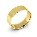 10K Yellow Gold 6mm extra light flat comfort fit wedding bands - DELLAFORA