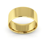 10K Yellow Gold 8mm extra light flat comfort fit wedding bands - DELLAFORA