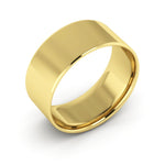 10K Yellow Gold 8mm extra light flat comfort fit wedding bands - DELLAFORA
