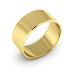 10K Yellow Gold 8mm extra light flat wedding bands - DELLAFORA