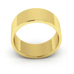 10K Yellow Gold 8mm flat wedding band - DELLAFORA