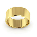 10K Yellow Gold 8mm flat wedding band - DELLAFORA