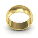 10K Yellow Gold 8mm heavy weight half round wedding band - DELLAFORA