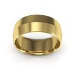 10K Yellow Gold 8mm knife edge comfort fit wedding band - DELLAFORA