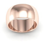 14K Rose Gold 10mm heavy weight half round wedding band - DELLAFORA