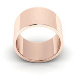 14K Rose Gold 12mm flat wedding band - DELLAFORA