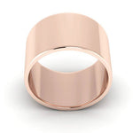 14K Rose Gold 12mm flat wedding band - DELLAFORA