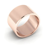 14K Rose Gold 12mm flat wedding band - DELLAFORA