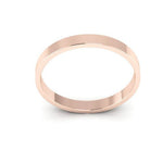 14K Rose Gold 2.5mm flat wedding band - DELLAFORA