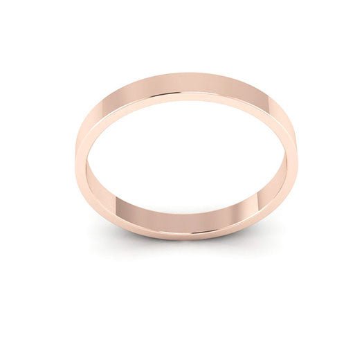 14K Rose Gold 2.5mm flat wedding band - DELLAFORA