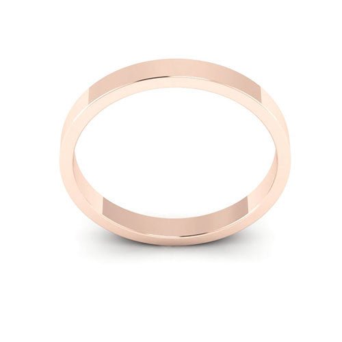 14K Rose Gold 2.5mm flat wedding band - DELLAFORA