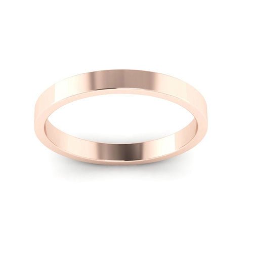 14K Rose Gold 2.5mm flat wedding band - DELLAFORA