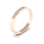 14K Rose Gold 2.5mm flat wedding band - DELLAFORA