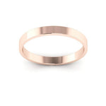 14K Rose Gold 2.5mm flat wedding band - DELLAFORA