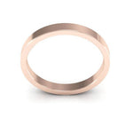 14K Rose Gold 2.5mm heavy weight flat wedding band - DELLAFORA