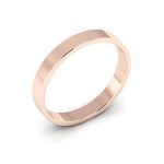 14K Rose Gold 3mm flat wedding band - DELLAFORA