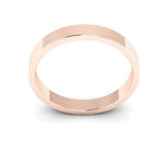 14K Rose Gold 3mm flat wedding band - DELLAFORA