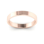 14K Rose Gold 3mm flat wedding band - DELLAFORA