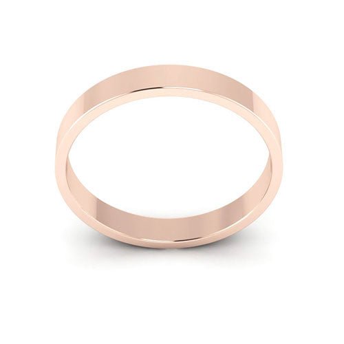 14K Rose Gold 3mm flat wedding band - DELLAFORA