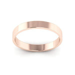 14K Rose Gold 3mm flat wedding band - DELLAFORA