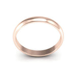 14K Rose Gold 3mm half round wedding band - DELLAFORA