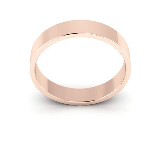 14K Rose Gold 4mm flat wedding band - DELLAFORA