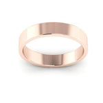 14K Rose Gold 4mm flat wedding band - DELLAFORA