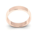14K Rose Gold 4mm flat wedding band - DELLAFORA
