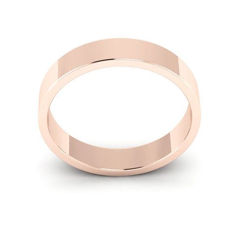 14K Rose Gold 4mm flat wedding band - DELLAFORA
